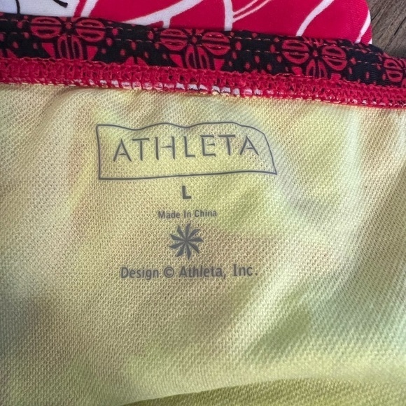 Athleta Large Hawaii Swim Bikini Bottom Black Red Floral Yellow NWT - Picture 4 of 4